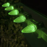 25 Pack C9 Green LED Superbrite Holiday Christmas Faceted Bulb (81875)