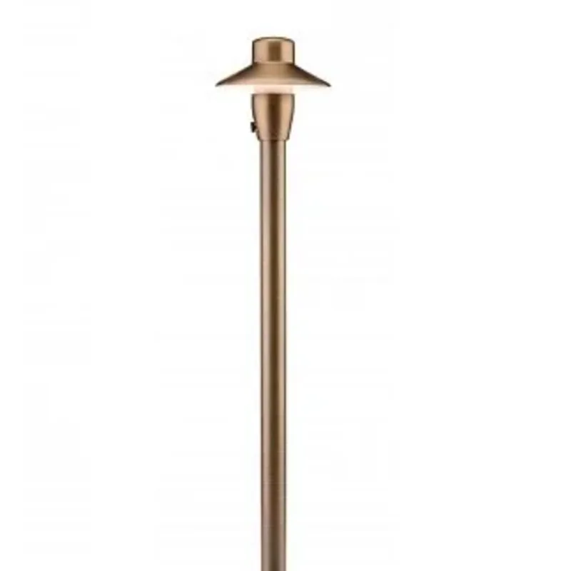 FX Luminaire C-PL4-LED20W-18R-AB Path Light | 4-Inch Hat | 18" Riser | Antique Bronze (C-PL4-LED20W-18R-AB)