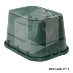 Carson Valve Box, 14" x 19" x 12" Rectangular Gray Electric 1419 with T-Lid (14191017)