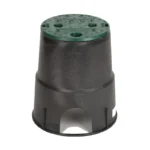 Oldcastle Precast 708 Carson 6 in Black Round Valve Box with Green Lid (07081102)