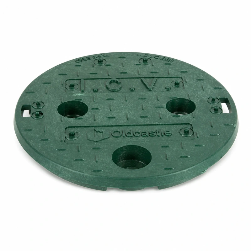 Oldcastle Precast 708 Carson 6 in Round Green Lid Only (07084125)