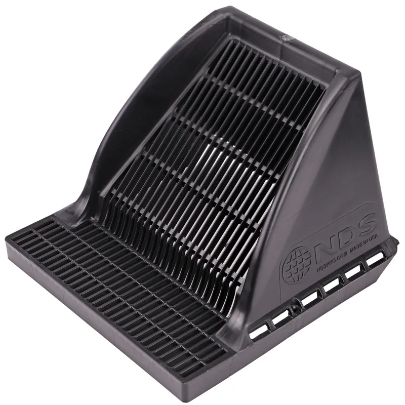 NDS Downspout Defender 12" x 12" Square Catch Basin Grate, Black (1200DSG)