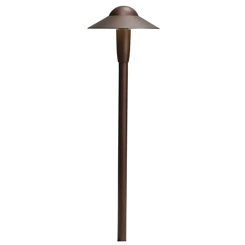 Kichler Warm-White LED 6" Dome Path Light 2700K - Textured Architectural Bronze (15870AZT27R)