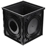 NDS 18" Square Expandable Catch Basin, 2-Outlet Black (1800)