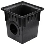NDS 18 in One-Piece Black Catch Basin with 2 Openings (1882)