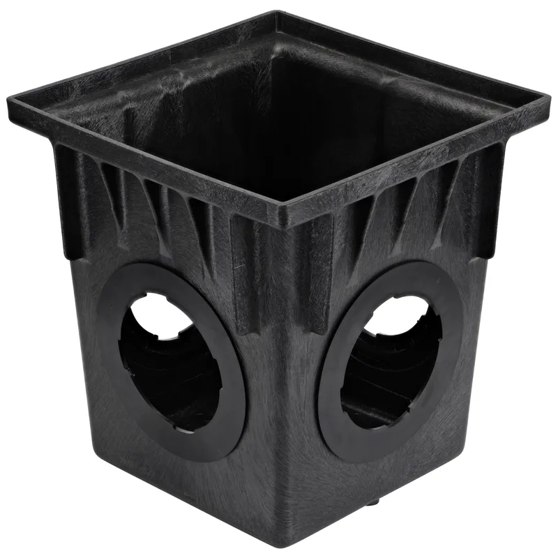 NDS 18 in One-Piece Catch Basin w/ 4 Openings Black (1884)