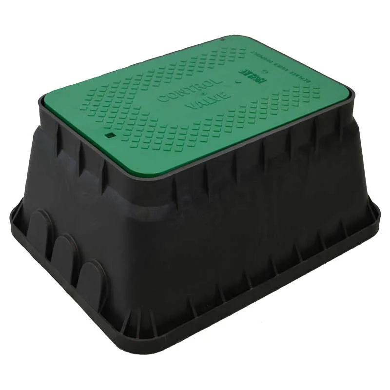 Highline Jumbo Valve Box 12" 12" Deep Lid Superflexon Black/Green (190106)