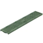 NDS Spee-D Channel 2' x 4-1/8" Rectangular Drain Grate, Green HDPE Flat (242)