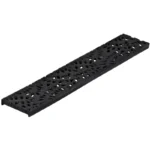 NDS Spee-D Channel 2' x 4-1/8" Rectangular Drain Grate, Black Botanical Cast Iron (252CI)