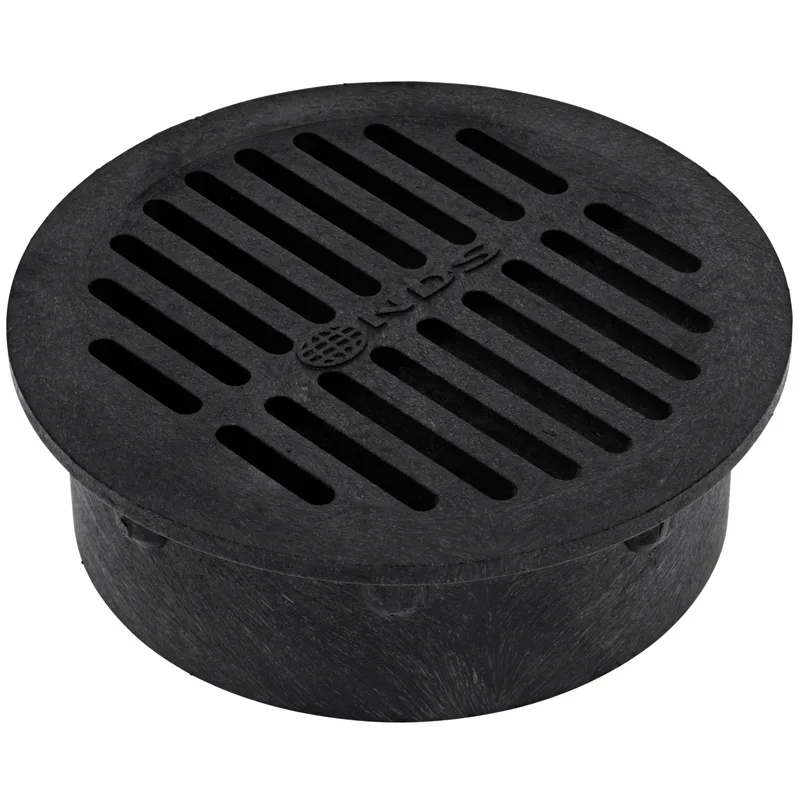 NDS 6 in Round Drain Grate - Black (40)