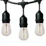 Dauer Bistro Boss Suspended String Lights 50 ft., E26 Hanging Sockets (490954)