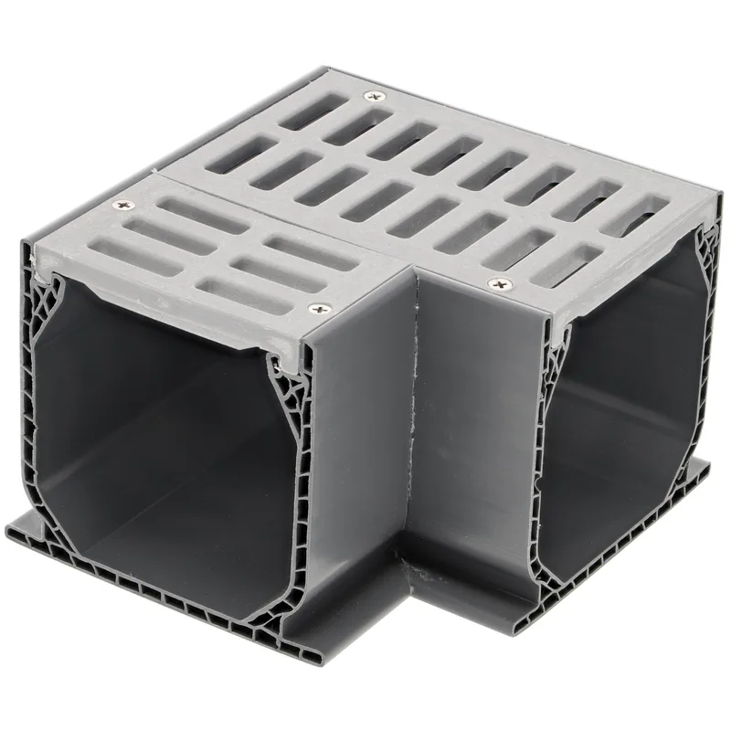 NDS Mini-Channel 90-Degree Elbow with Gray Grate (5380)