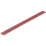 NDS 36" Rectangular HDPE Brick Red Mini Flat Channel Grate | NDS551