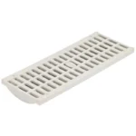 NDS Pro 7-7/8" x 19-11/16" Rectangular Channel Drain Grate, Light Gray Polyethylene (837)