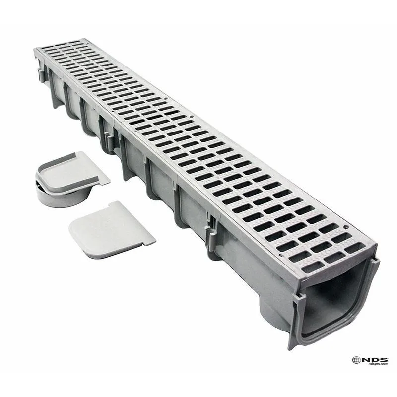 NDS 5" Pro Channel Drain Kit, Gray (864)