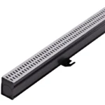 NDS 2-1/4" x 6' Slim Channel Drain Kit, Gray (9206GKIT)