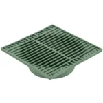 NDS 9 in Square Drain Grate Green (950)