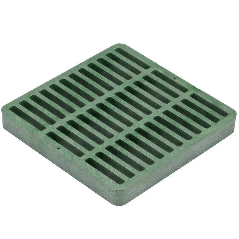 NDS 9" x 9" Square Catch Basin Grate, Green (990)
