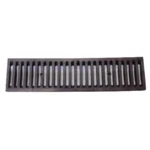 NDS Dura Slope 2' x 6" Rectangular Channel Drain Grate, Black Cast Iron Flat (DS-231)