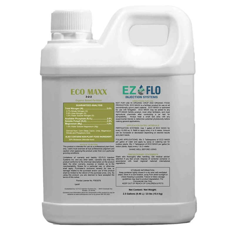 ECO MAXX Organic Based Fertilizer with Humic & Fulvic 3-2-2 – 2.5 gal (ECO MAXX – 2.5)