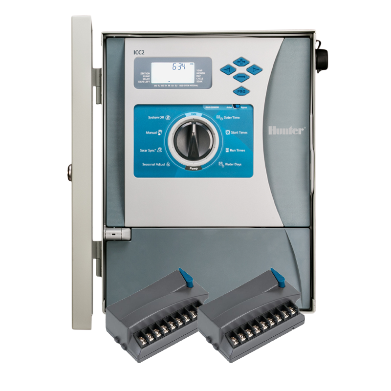 Hunter ICC2 16 Station Controller with Flow, Stainless Steel Enclosure (I2CF1600SS)