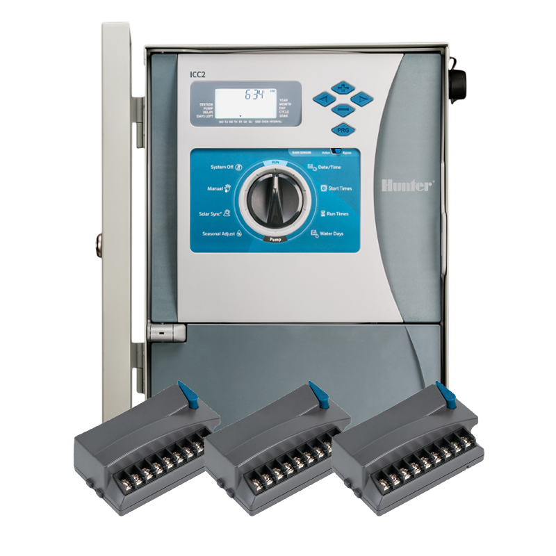 Hunter ICC2 24 Station Controller with Flow, Stainless Steel Enclosure (I2CF2400SS)
