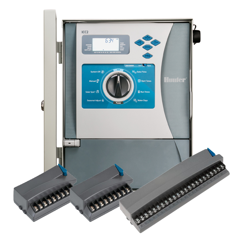 Hunter ICC2 38 Station Controller with Flow, Stainless Steel Enclosure (I2CF3800SS)