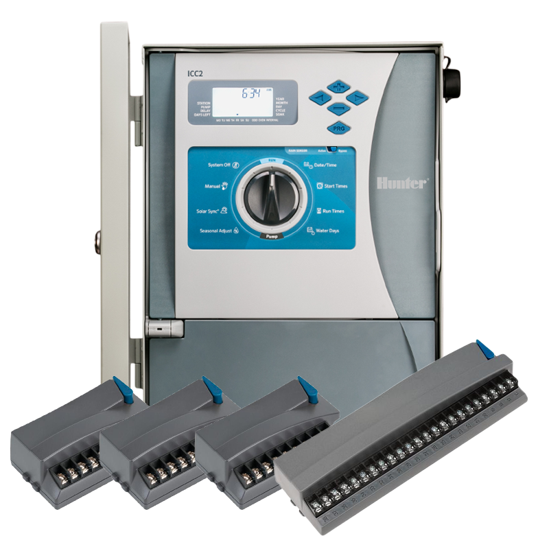 Hunter ICC2 54 Station Controller with Flow, Stainless Steel Enclosure (I2CF5400SS)