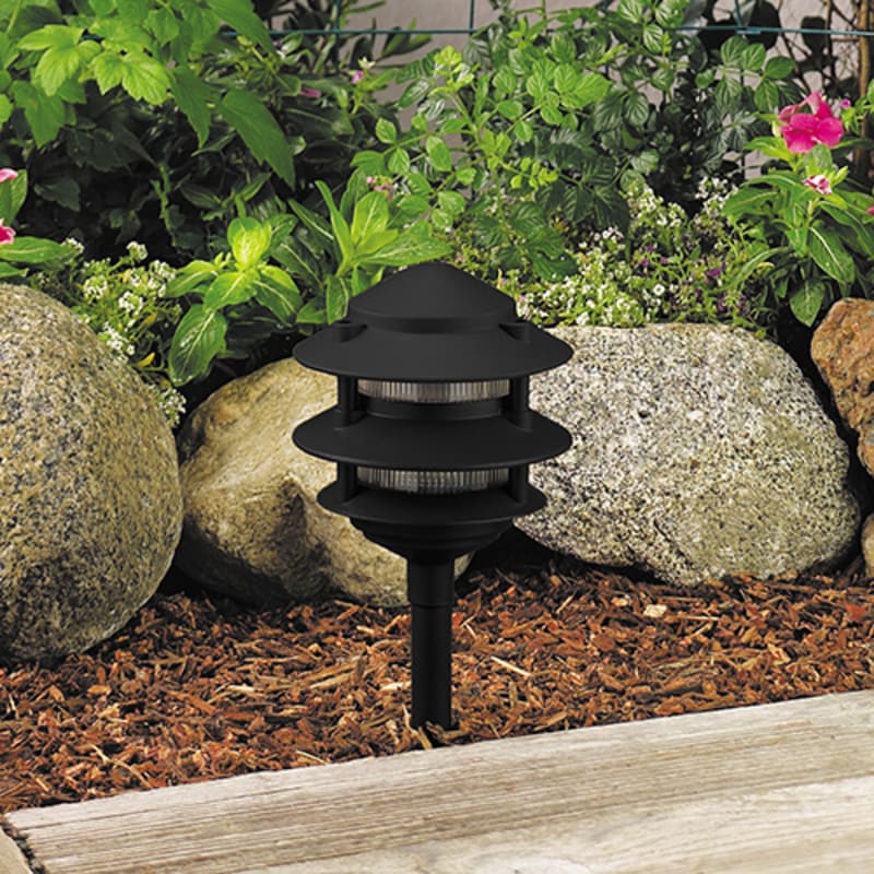 Vista Lighting 6222 2.5-watt LED Black Path Light (PR-6222-B-150-W-G4)