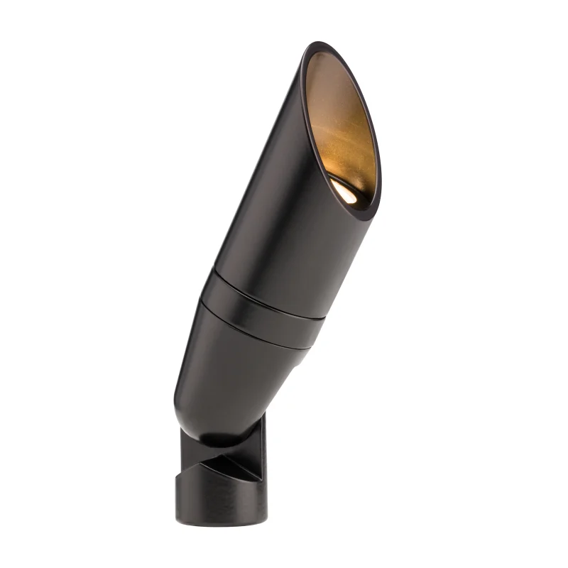 FX Luminaire QZ ZD 1-LED Up Light, Flat Black (QZ-ZD-1LED-FB)