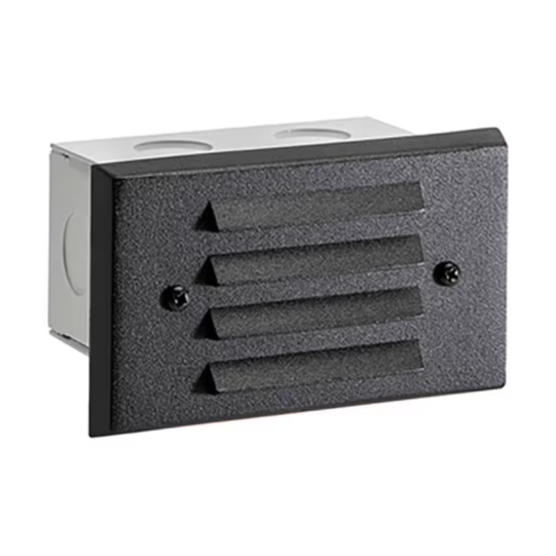 Vista 4242 4″ 1.5W Black Aluminum Louver Step Light (SL-4242-B-150-W-G4)