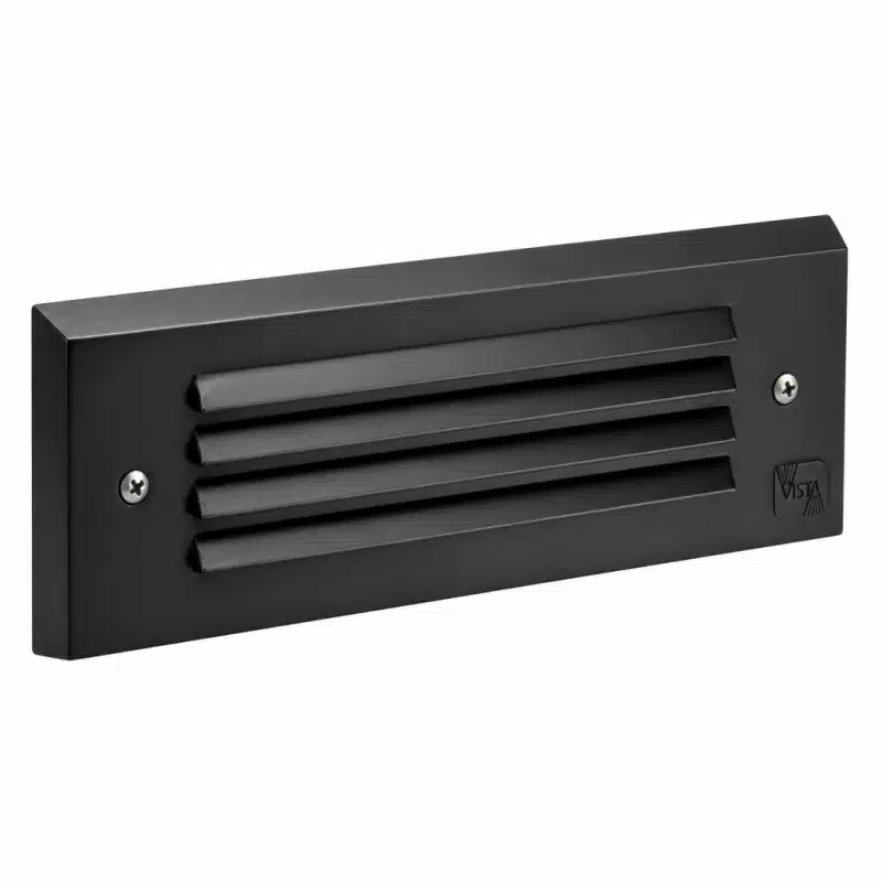 Vista 4246 9" Black Die-Cast Brass 5W 3000K LED Surface Mount Louvered Step Light (SM-4246-B-5-W)