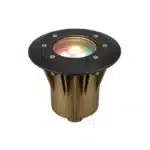 FX Luminaire Terra TN-60 ZDC RGBW in-grade well light with flat black ring faceplate