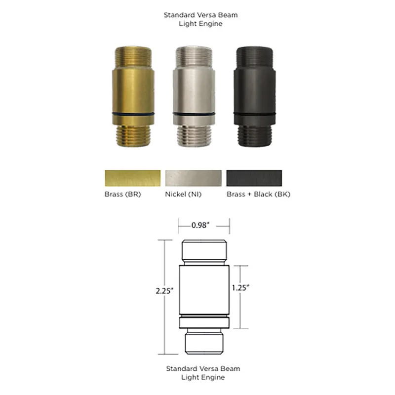 Brilliance Versa Beam VB-08 2700K - Brass (VB-08-BR-2700)