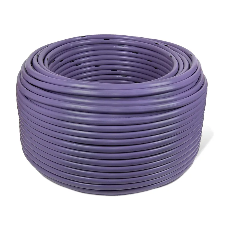 Rain Bird XFSP Polyethylene Subsurface Dripline 1/2" x 500' 0.6 gph 12" Space Shiny Metallic Copper w/ Purple Stripes In-Line Copper Shield Technology Emitter Tubing (X48062)