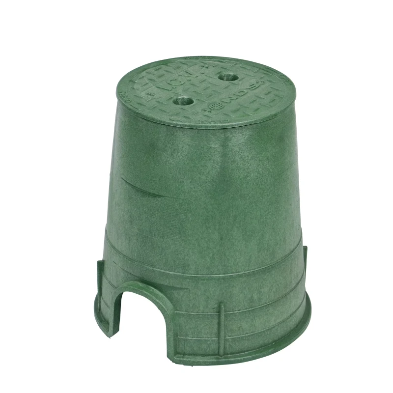 NDS Standard 6″ Round Overlapping Valve Box, HDPE, Green (108BC)