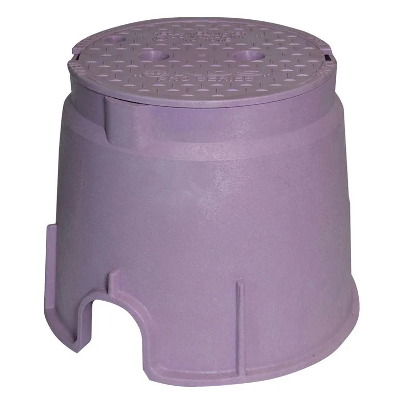 NDS Standard 10″ Round Overlapping Valve Box, Purple (111PBCR)