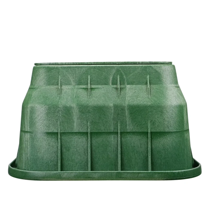 NDS Pro-Spec 17″ x 30″ 15″ Valve Box, Green Sewer Cover (324BCBS)