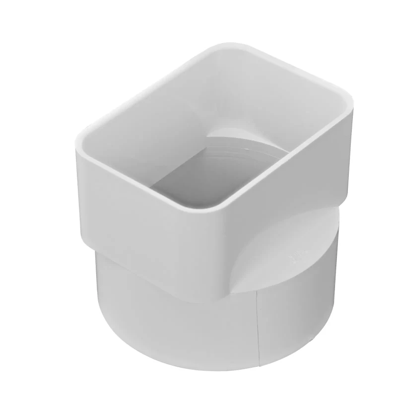 NDS PVC Downspout Adapter, 3X4 in. Downspout X 4 in. S&D Hub (9P06)