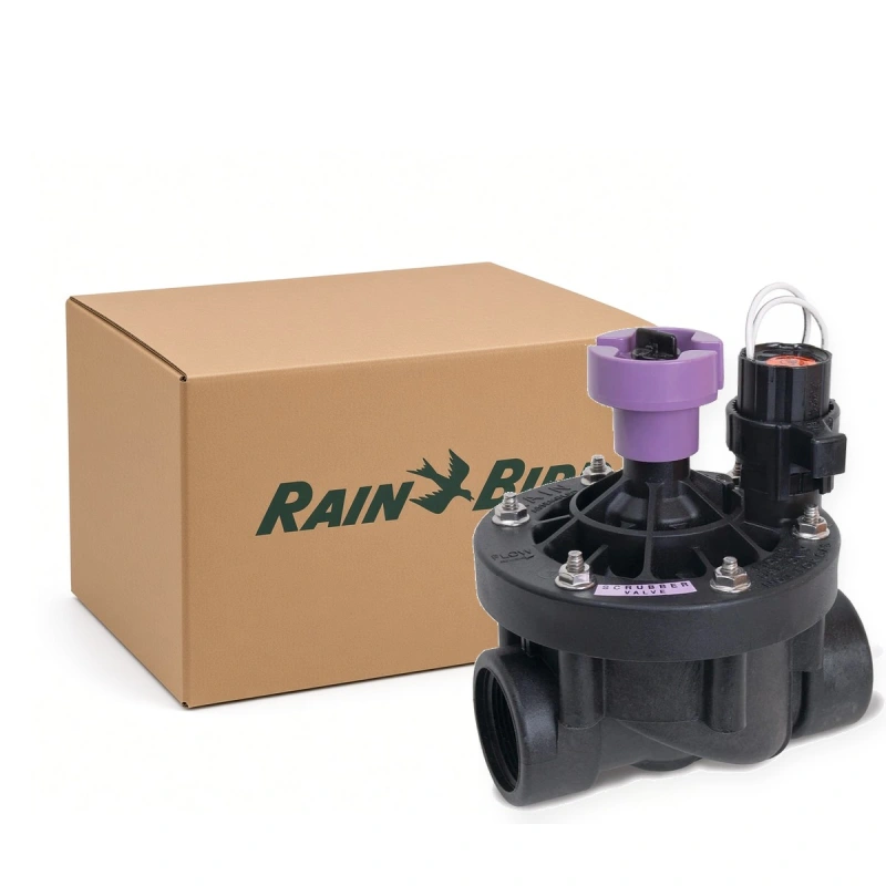 Rain Bird 100-PESB-R 1 in. PESB-R reclaimed scrubber valve with flow control and a purple non-potable handle, Case of 10 (B37200-CASE)