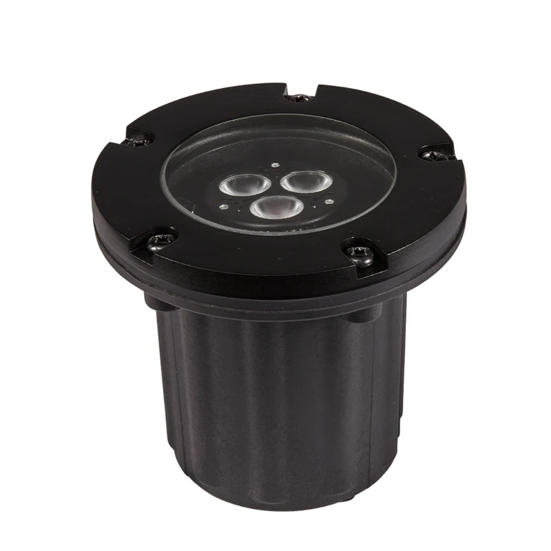 Alliance GL300 5W 2900K LED Brass In-Ground Well Light, Premium Black (GL300-LED5W-BLK)