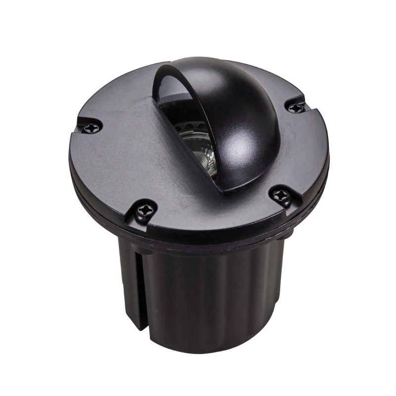 Alliance GL310 Aged Brass Domed Well Light, 4W 2900K MR16 Flood, Premium Black (GL310-LED4W-BLK)