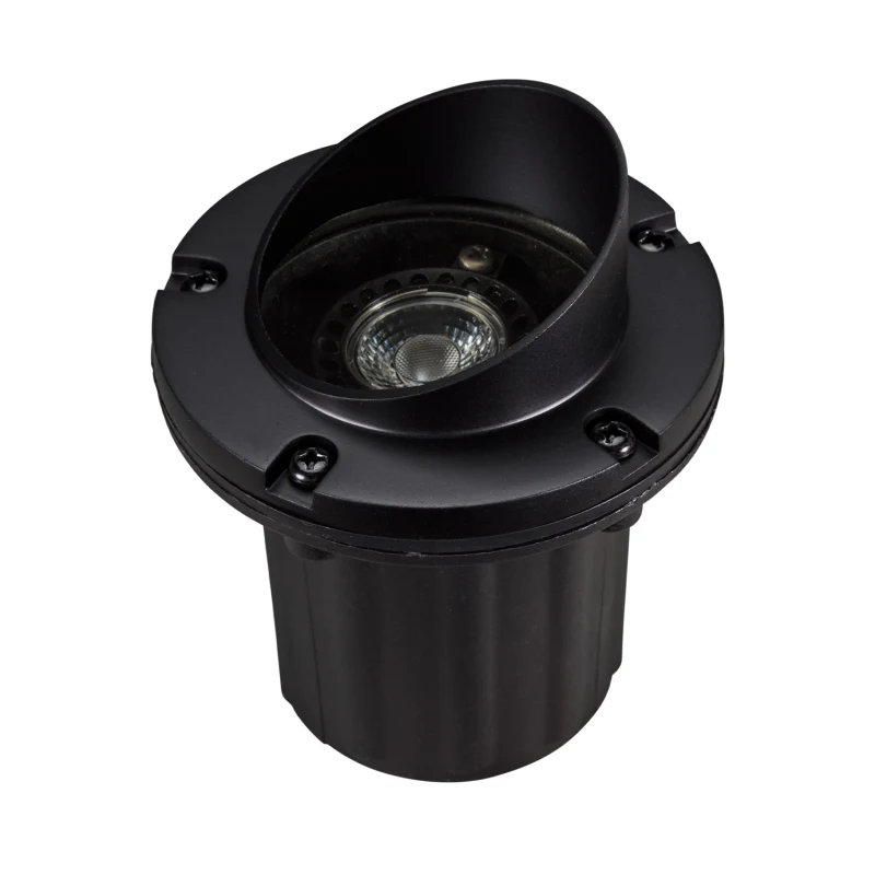 Alliance GL350 Aged Brass Shrouded Well Light, 5W 2900K MR16 LED, Premium Black (GL350-LED5W-BLK)