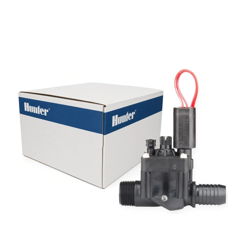 Hunter PGV-101-MB 1 in. valve with flow control, male NPT inlet x barb outlet, Case of 20 (PGV101MB-CASE)